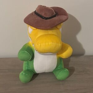 Colorful Dinosaur Plush with Cowboy Hat